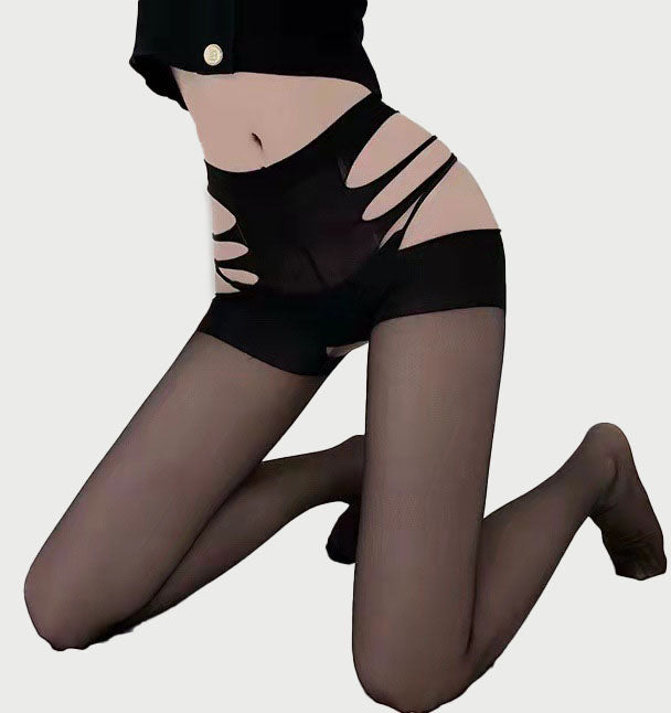 Sexy Black Garterbelt Stockings 8005