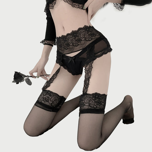 Sexy Black Garterbelt Stockings A28